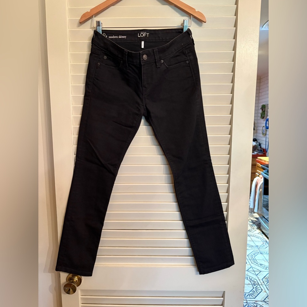 LOFT Skinny Black Denim Jeans 2P/24